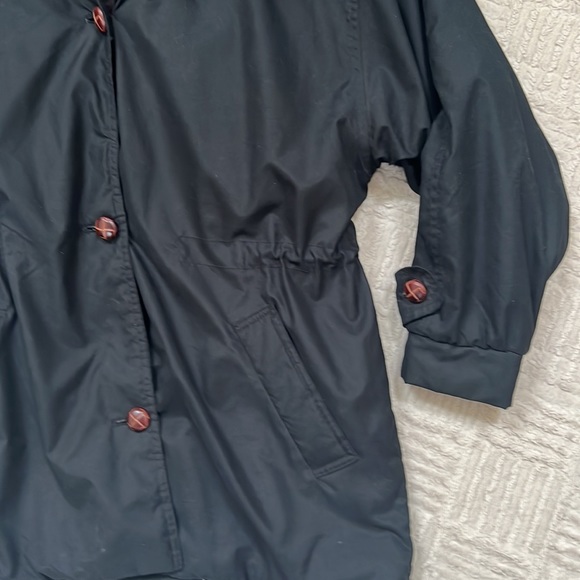 Talbots coat jacket with hood in black Size 8P - Picture 7 of 16